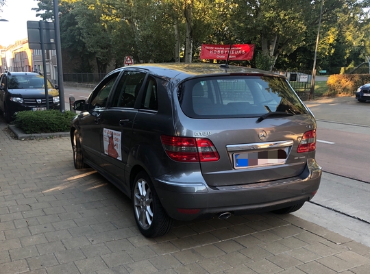 Wagens staan nu op het voetpad geparkeerd wat inderlijk is voor voetgangers, maar zeker voor personen met een handicap.